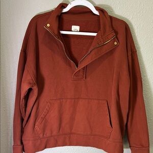 a new day Brown Zip Up Sweater with Ribbed Cuffs